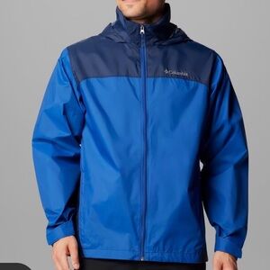 Columbia Men's Glennaker Lake Windbreaker Rain Jacket Size XXL Nylon Blue Hooded